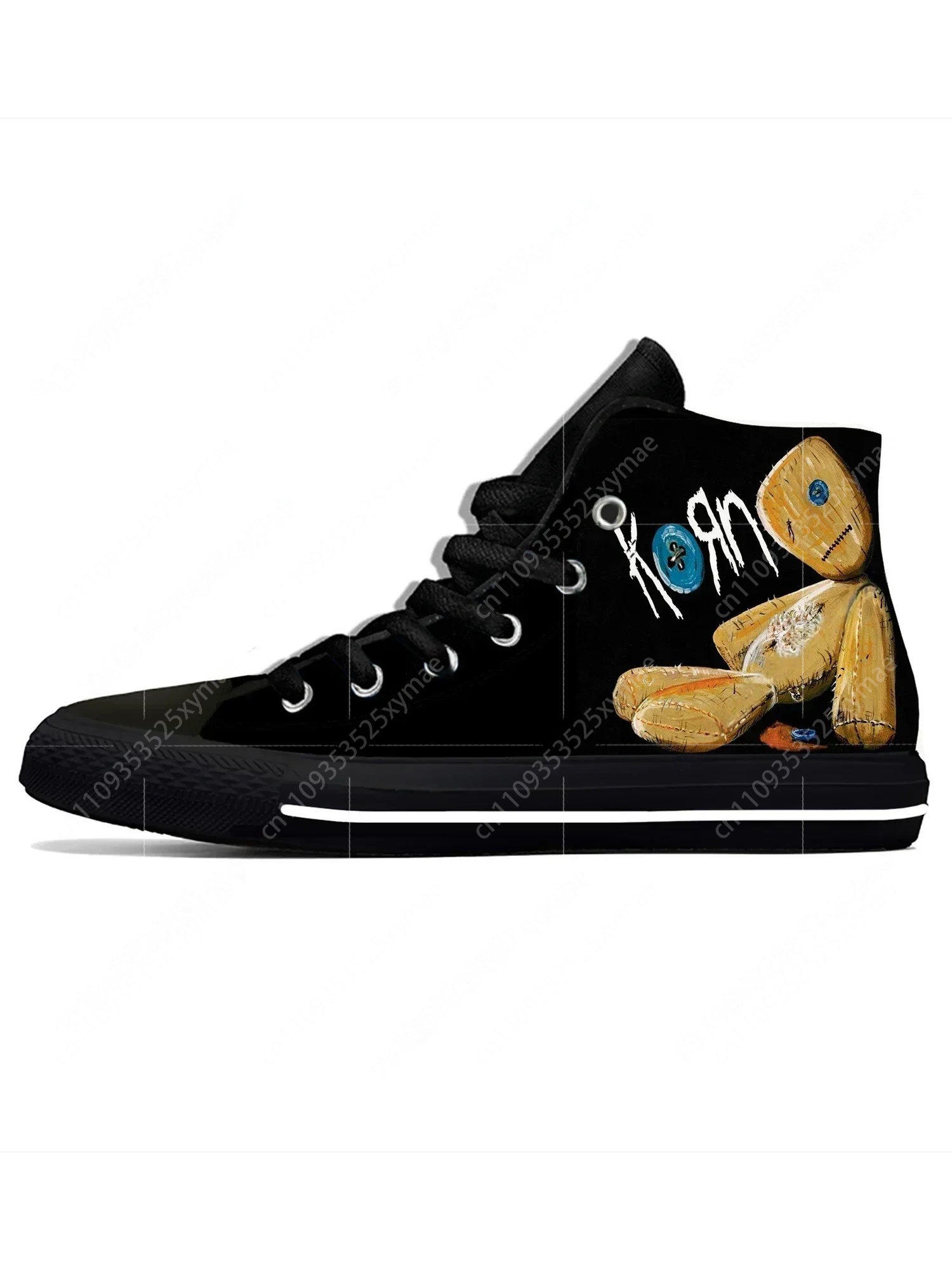 Men Shoes Runners - Korn Rock Band High Top Sneakers