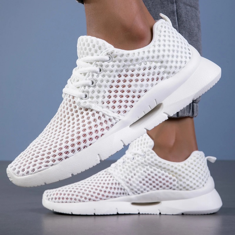 Men'S Shoes Black And White - New White Mesh Shoes for Men