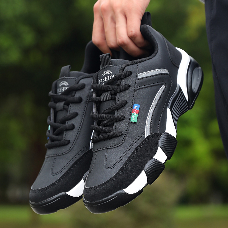 Men'S Shoes Black And White - 2026 New Men's Cushion Casual Sneakers