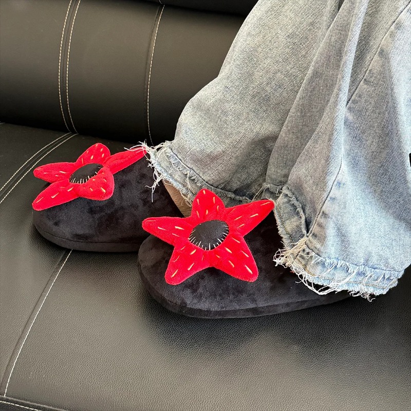 Men Shoes Size To Women - 2025 New Stranger Thing Plush Slippers