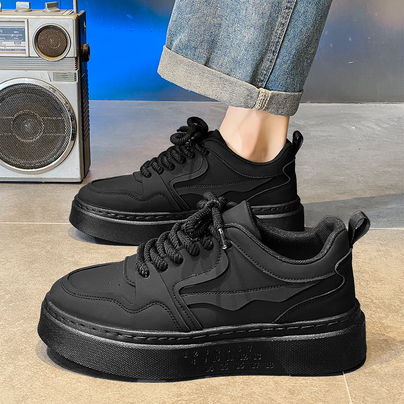 Spring Autumn New Solid Color  - Men'S Shoes Black And White 评论和价格