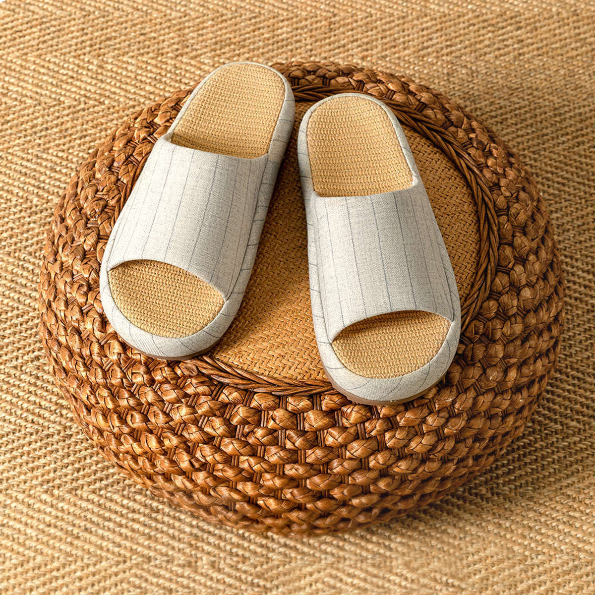 Summer Women Home Slippers Lin - Men Shoes Size To Women 评论和价格