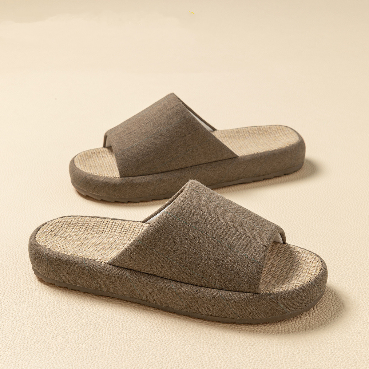 Summer Women Home Slippers Lin - Men Shoes Size To Women 评论和价格