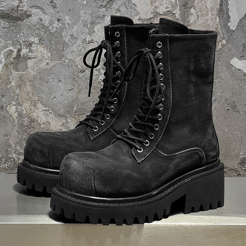 High Quality Retro Denim High  - Men'S Shoes Increase Height 评论和价格