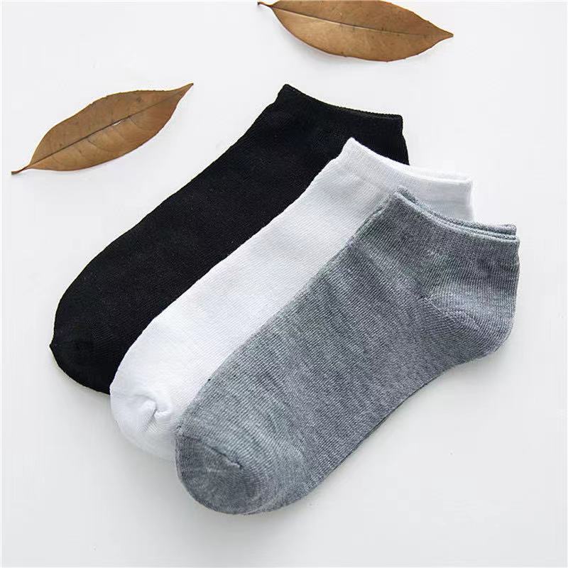 Sock Men - Summer Solid Color  - Men'S Shoes Black And White 评论和价格
