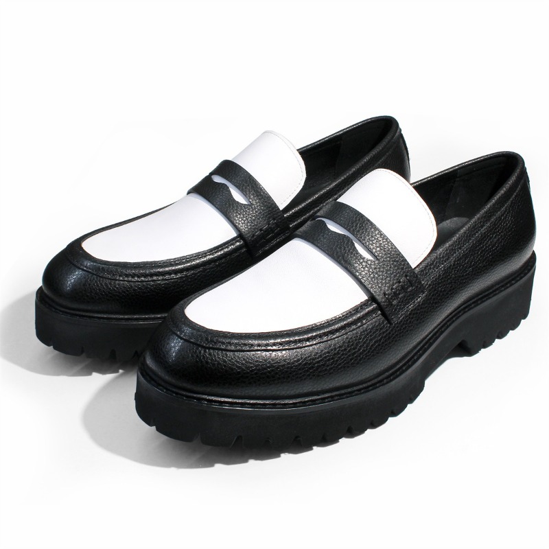 New Trendy Black White British - Men'S Shoes Black And White 评论和价格