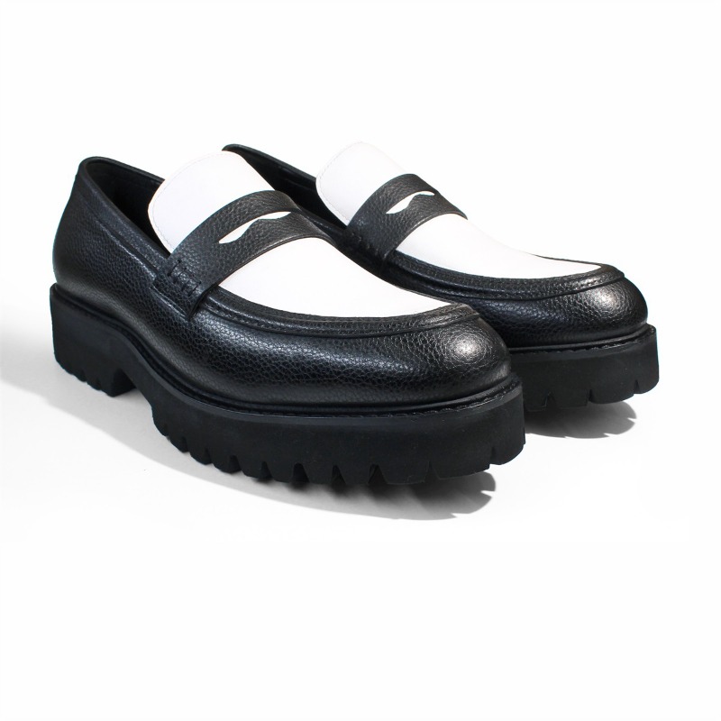 New Trendy Black White British - Men'S Shoes Black And White 评论和价格