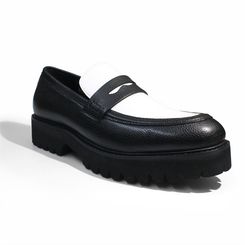 New Trendy Black White British - Men'S Shoes Black And White 评论和价格