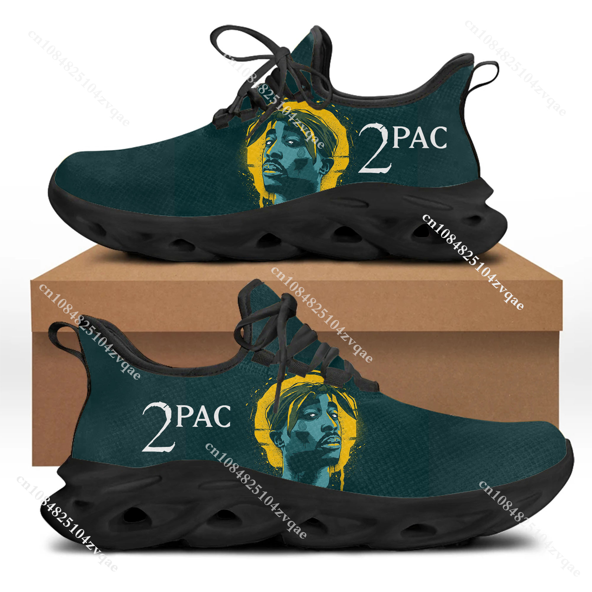 Tupac Rapper 2Pac Flats Sneake - Men Shoes Runners 评论和价格