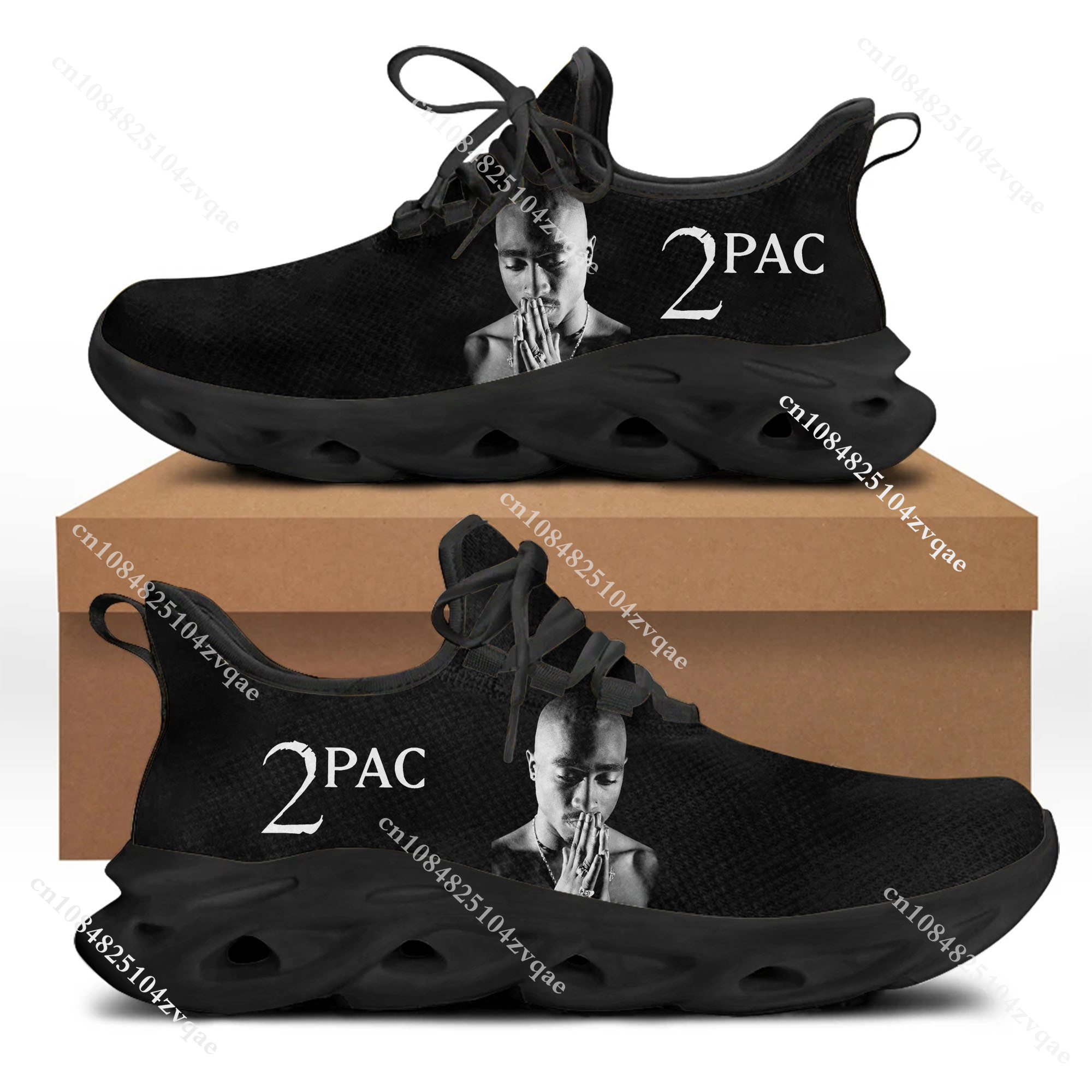 Tupac Rapper 2Pac Flats Sneake - Men Shoes Runners 评论和价格