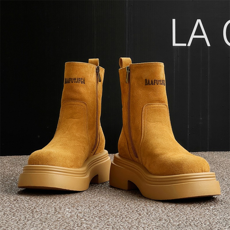 Winter Europe America Retro Th - Men'S Shoes Increase Height 评论和价格