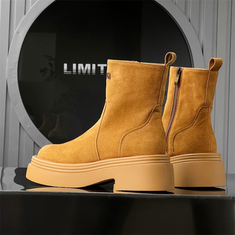 Winter Europe America Retro Th - Men'S Shoes Increase Height 评论和价格