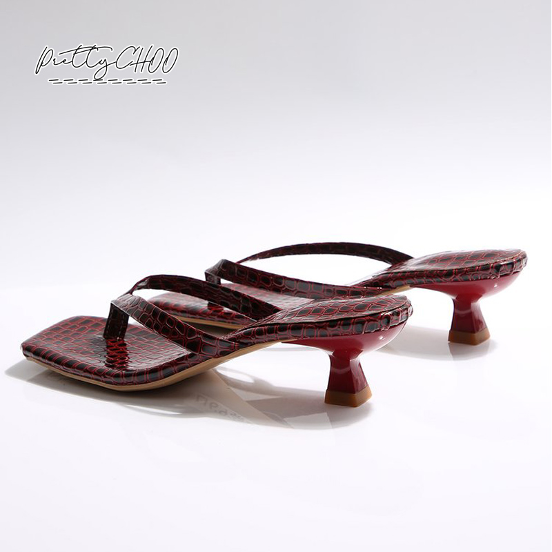Crocodile Print Kitten Heel Fl - Men Shoes Size To Women 评论和价格