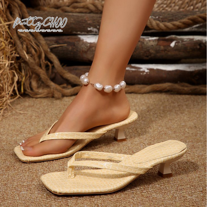 Crocodile Print Kitten Heel Fl - Men Shoes Size To Women 评论和价格